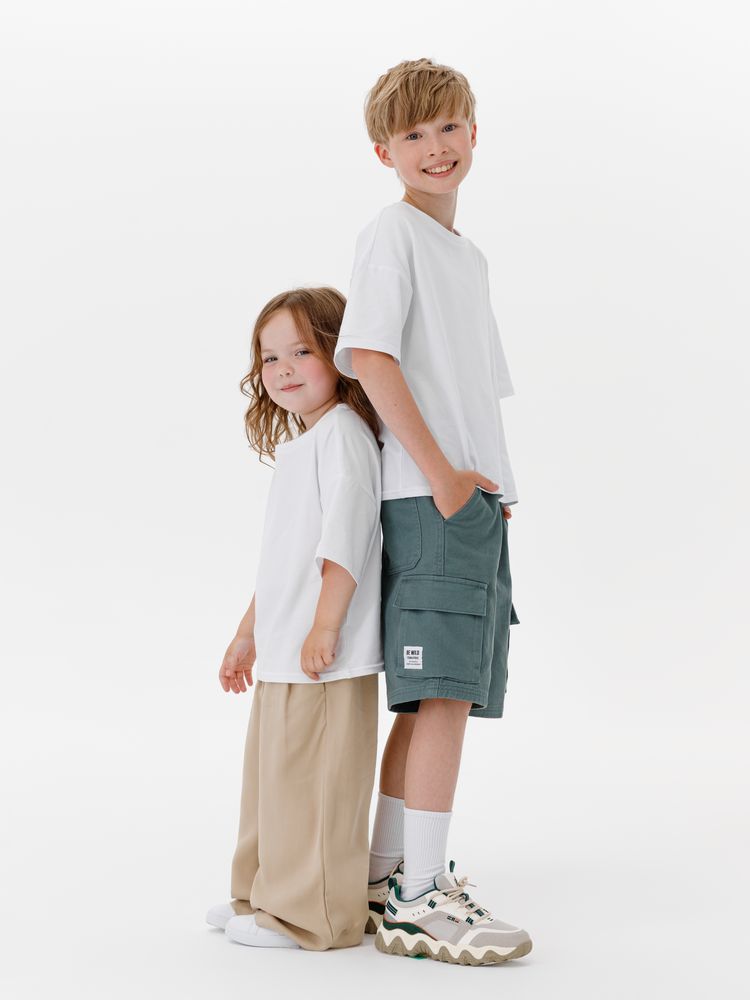 Футболка детская оверсайз Teezer, белая-6