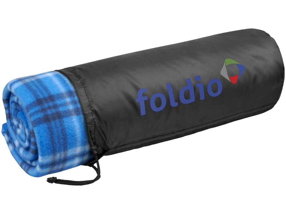 Клетчатый плед Scot, ярко-синий-3