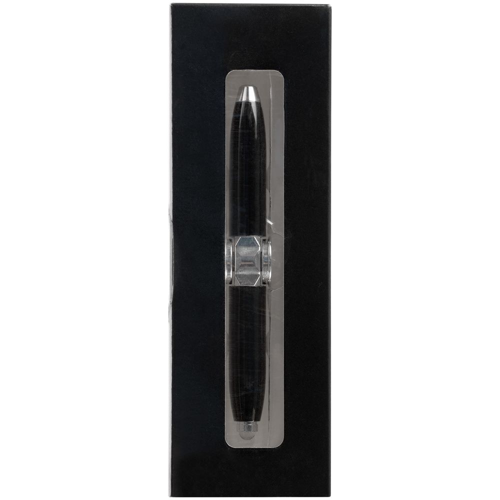 Ручка-спиннер Flipen с фонариком, черная-4