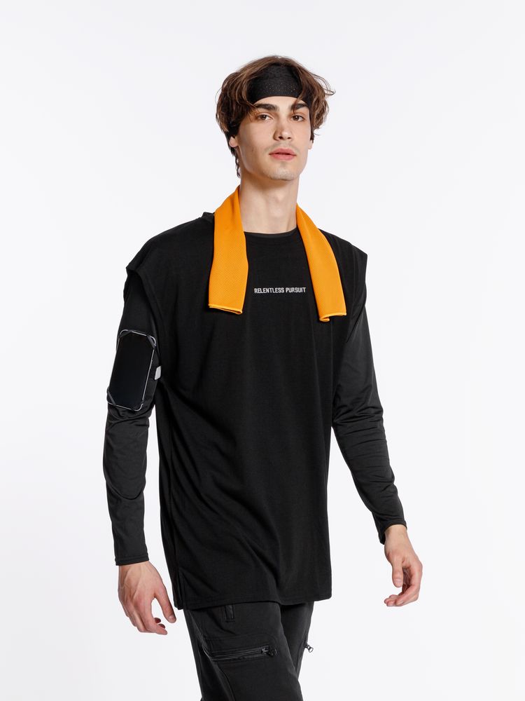 Охлаждающее полотенце Narvik в силиконовом чехле, оранжевое-5