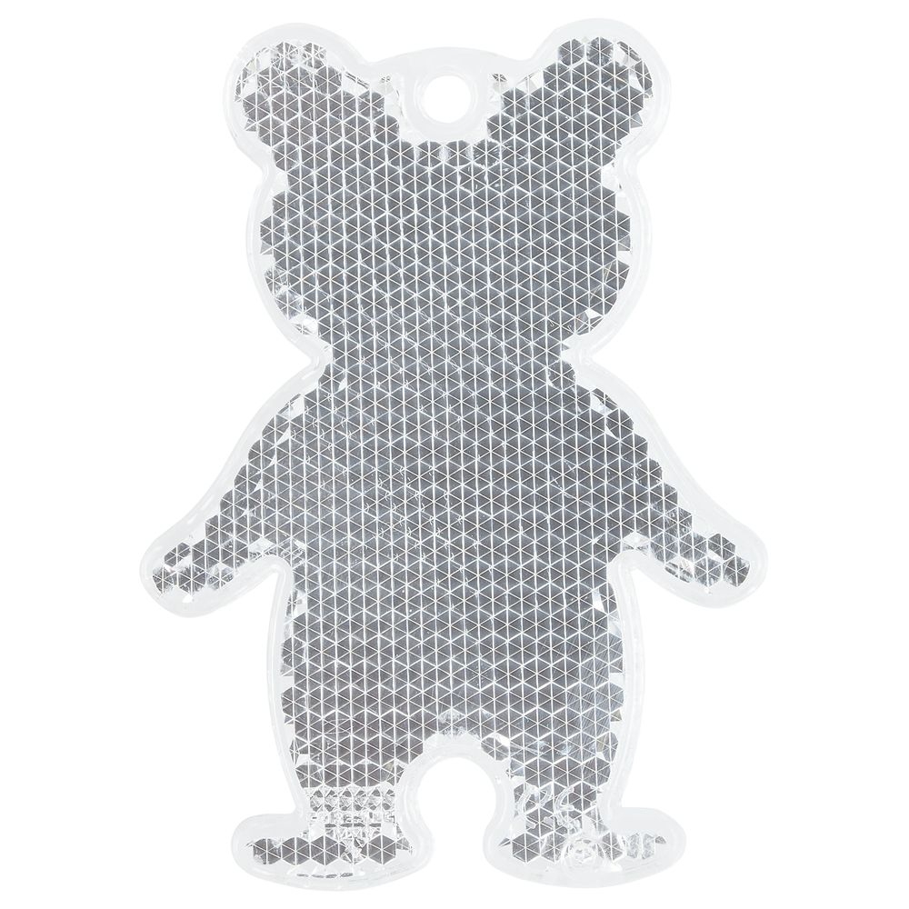 Пешеходный светоотражатель «Мишка», белый-1