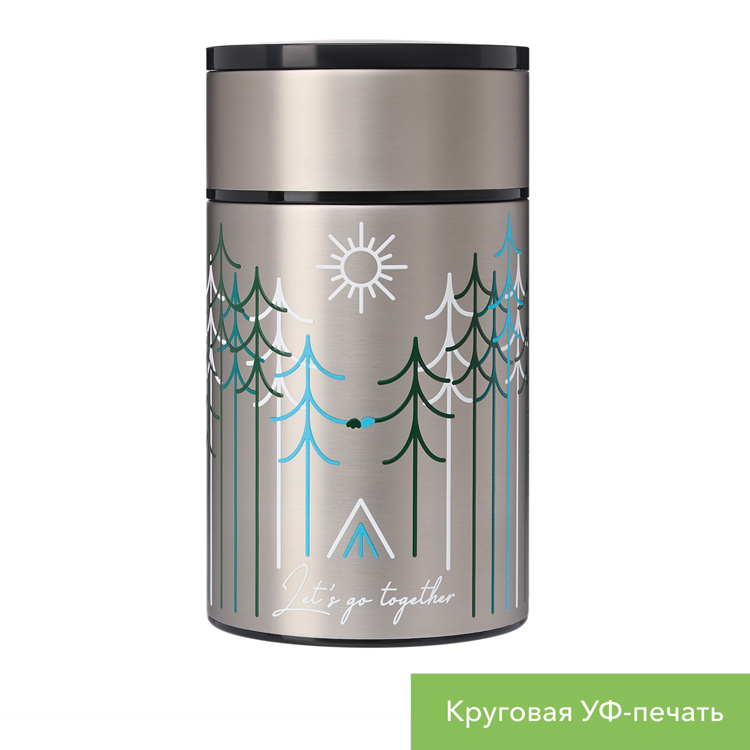 Термос для еды Бенто, серебряный-14