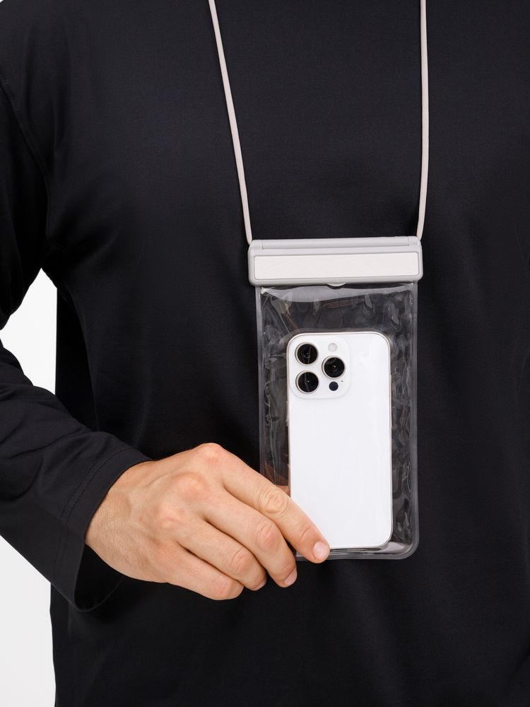 Водонепроницаемый чехол для телефона Aqualock, серый-3