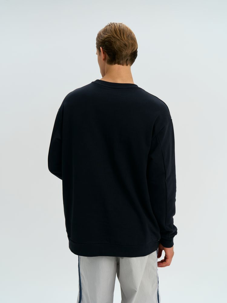 Свитшот оверсайз унисекс Omnifit, черный-3