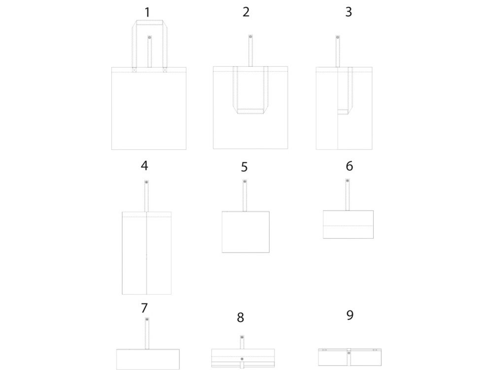 Складная эко-сумка Nevada из хлопка плотностью 100 г/м2, зеленый-4