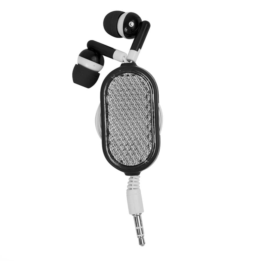 Наушники со светоотражателем и держателем RASUM, черный-1