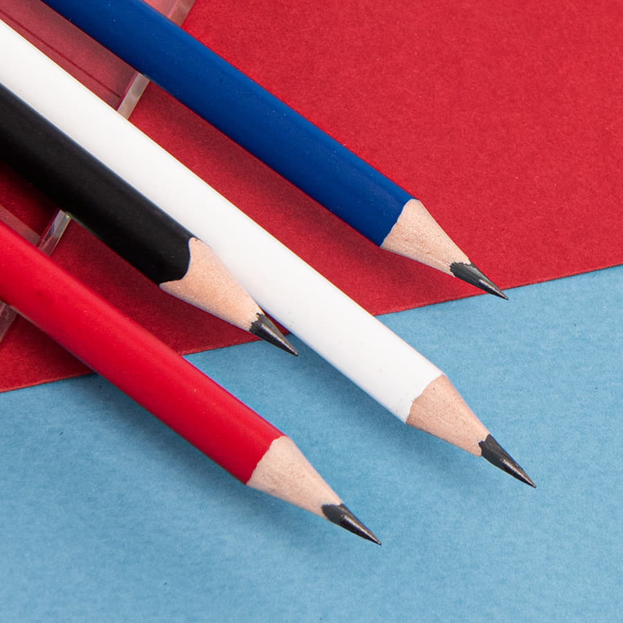 Карандаш чернографитный трехгранный TRINITY , красный-3