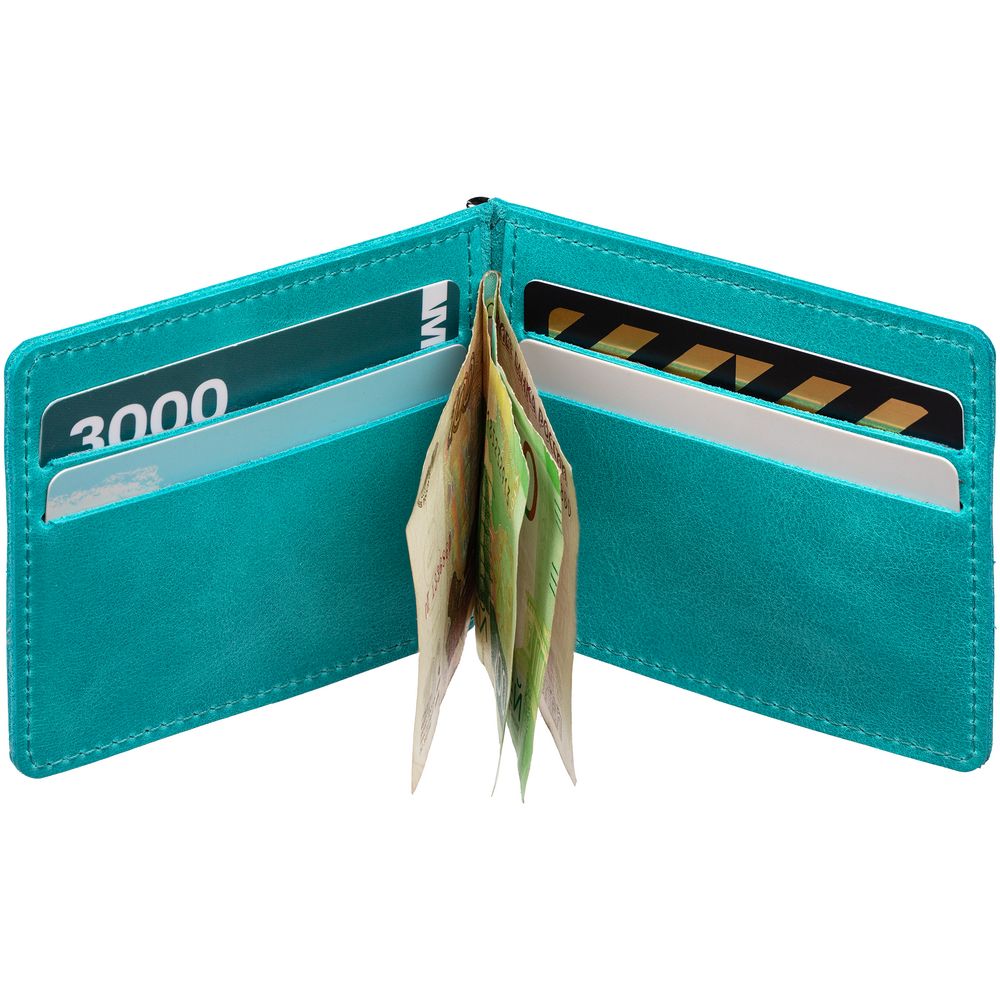 Зажим для купюр Apache, бирюзовый-2