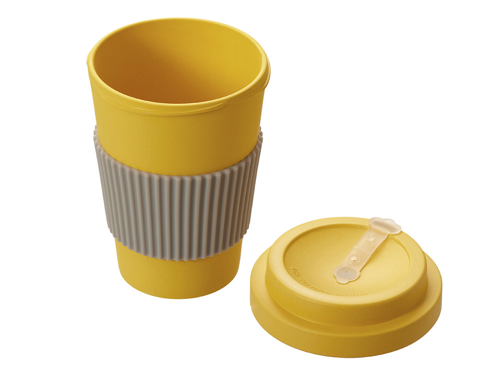 Термокружка Muffin из натуральных волокон, желтый-1
