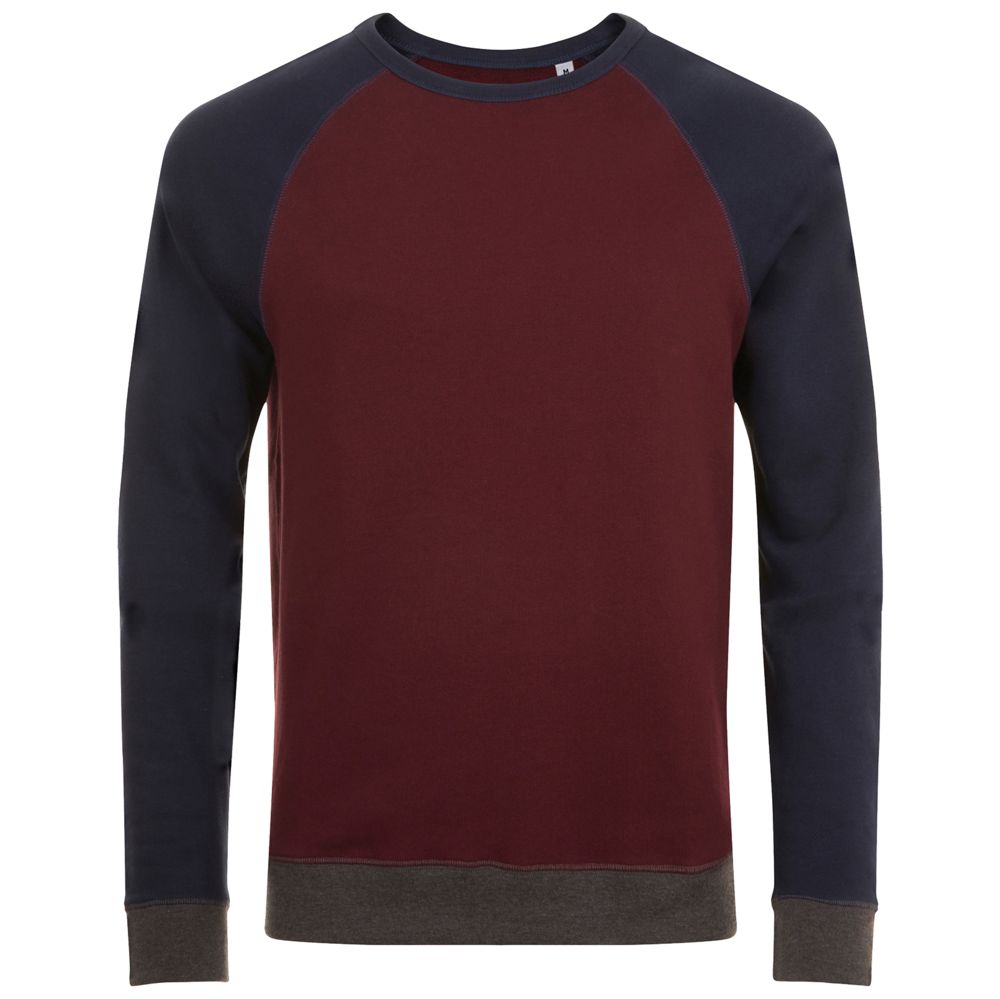 Толстовка унисекс Sandro, бордовая с темно-синим-1