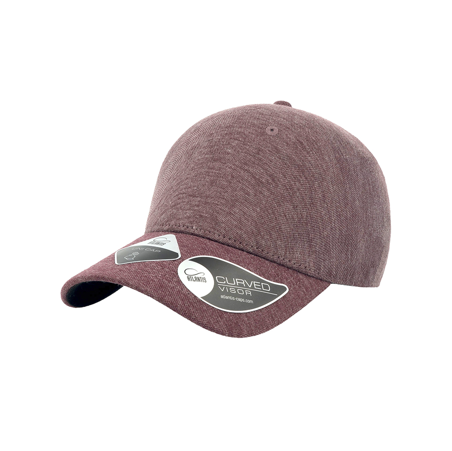 Бейсболка UNI-CAP PIQUET, без панелей и швов, без застежки, бордовый-0