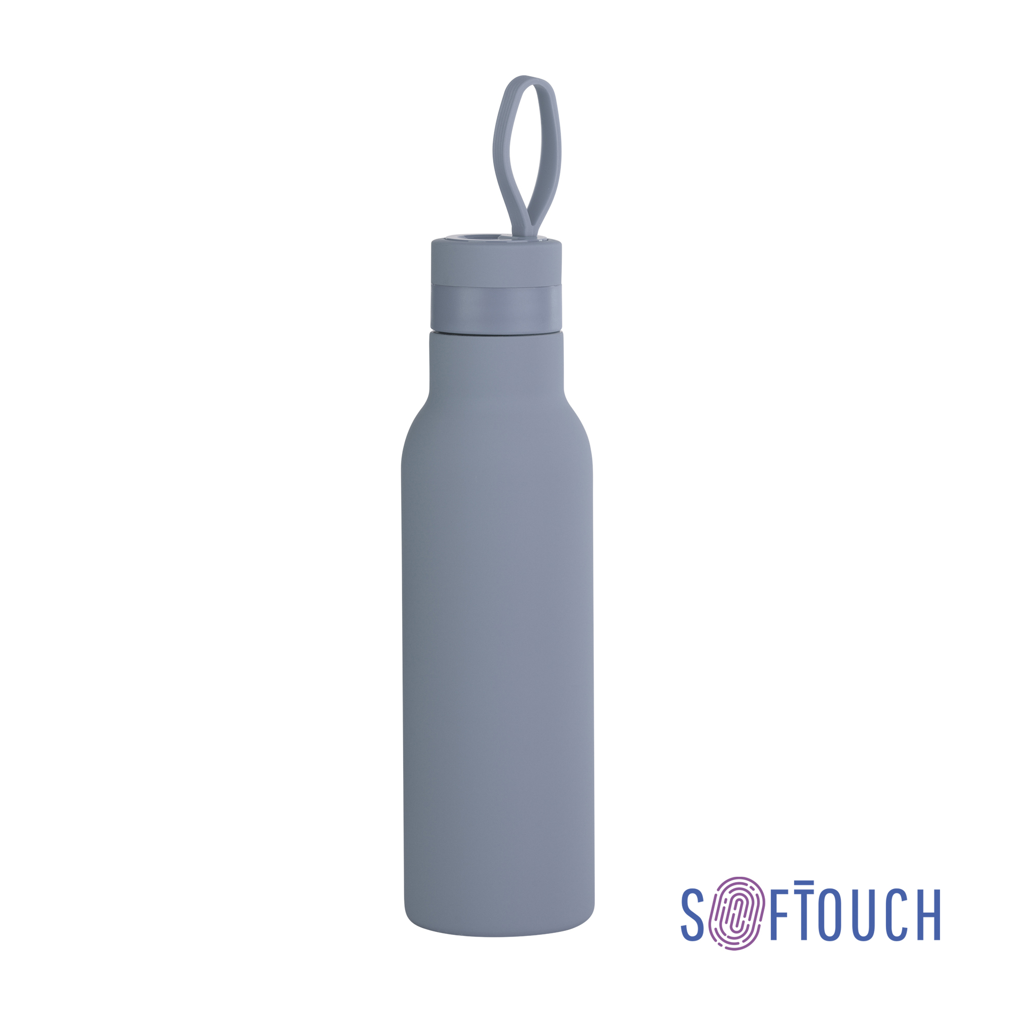 Бутылка для воды "Фитнес" 700 мл, покрытие soft touch-0