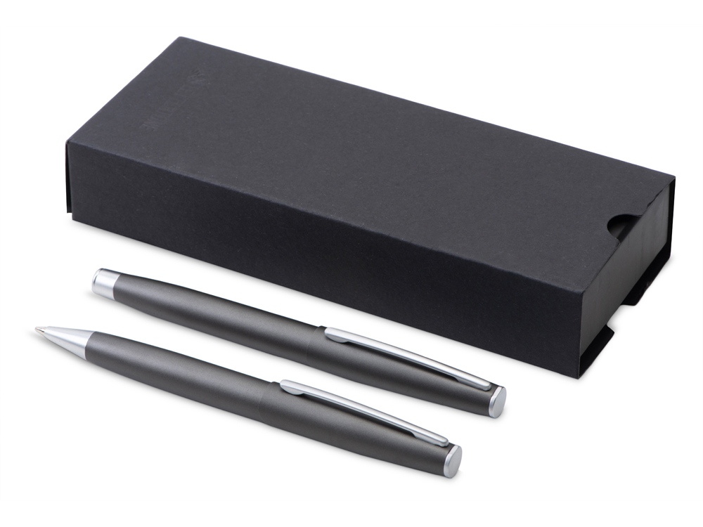 Сет ручек Roosevelt шариковая и роллер, цвет оружейной стали-0