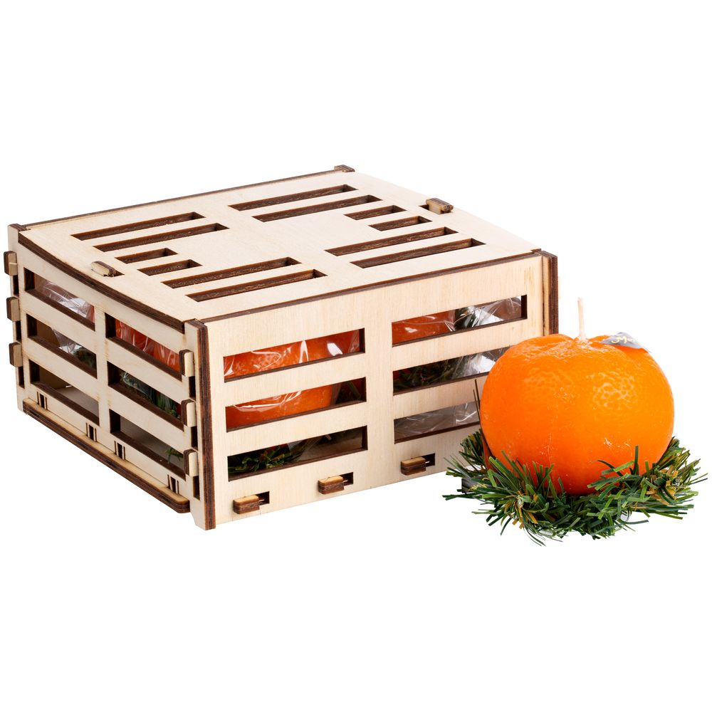 Свеча «Ящик мандаринов»-2