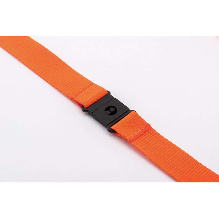 Ланьярд с карабином и застежкой, оранжевый-2