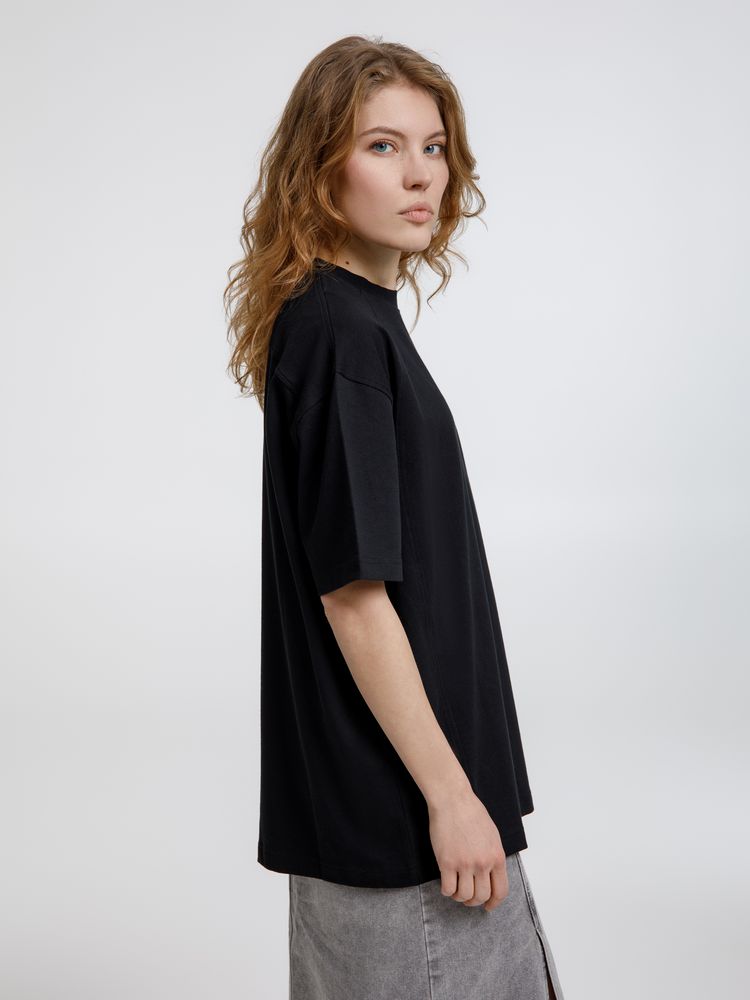 Футболка оверсайз унисекс Sideline, черная-3