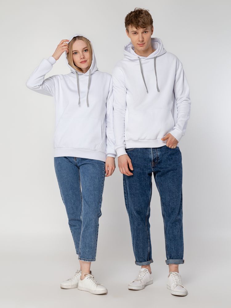 Толстовка с капюшоном Unit Kirenga Heavy, белая-7