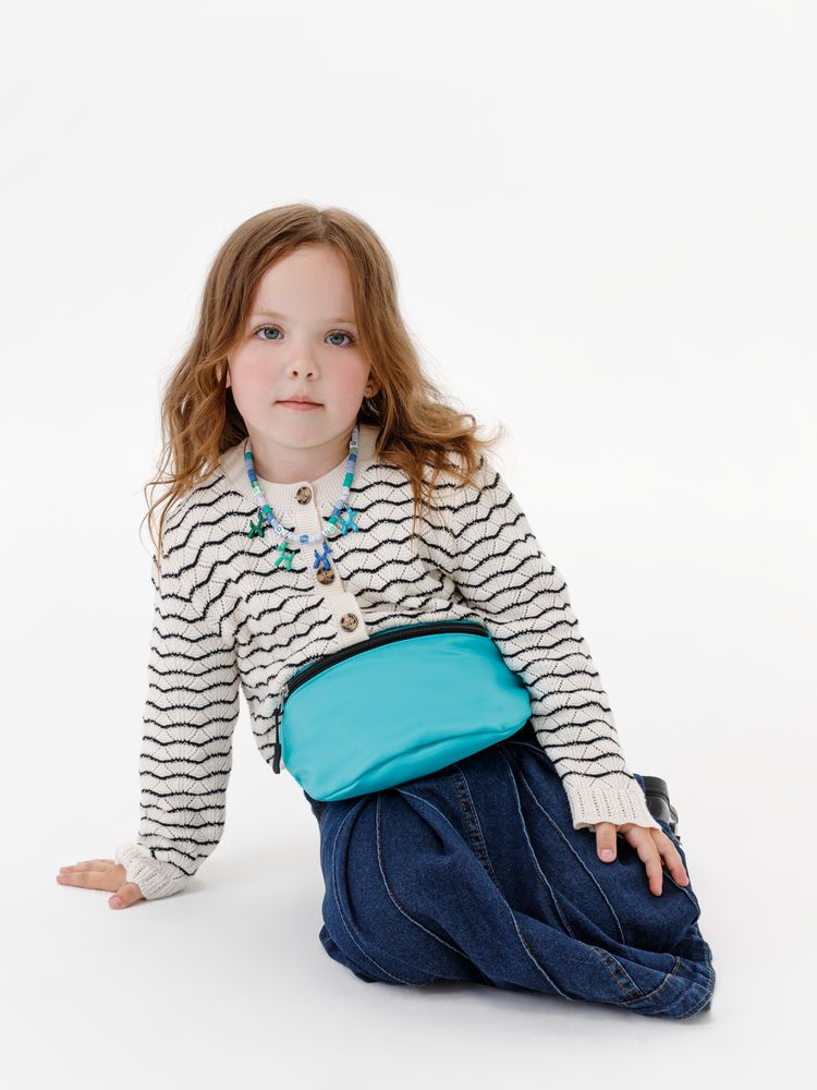 Детская поясная сумка Sonrisa, бирюзовая-2