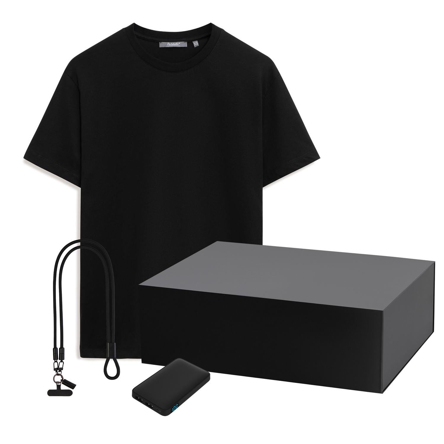 Набор с одеждой Крис (KRIS) (футболка, аккумулятор, кабель-ланьярд), черный, L-0