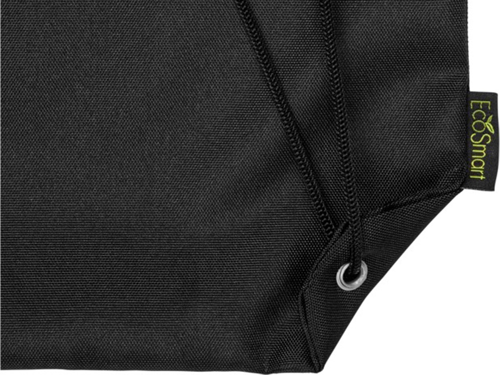 Рюкзак со шнурком Oriole из переработанного ПЭТ, черный-4