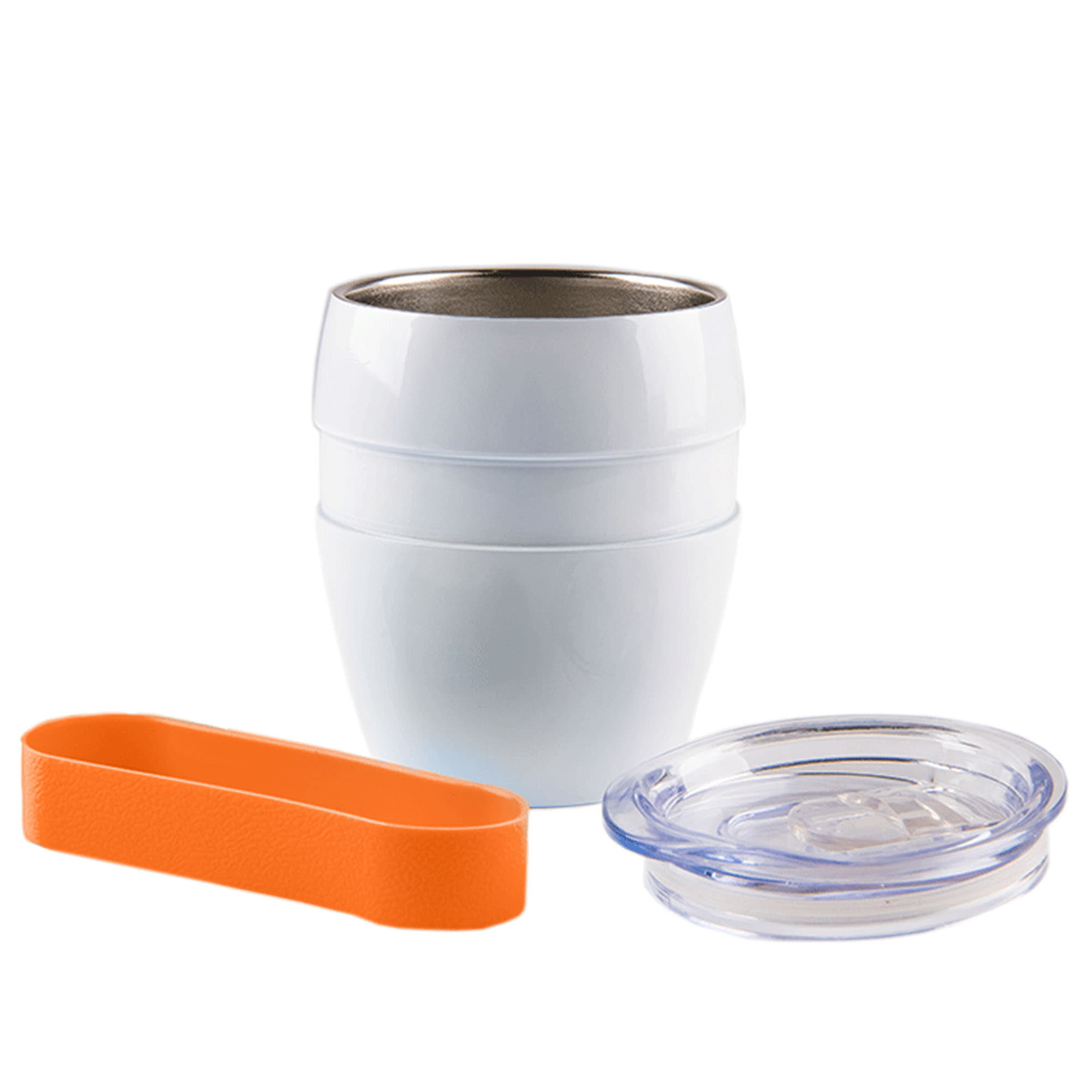 Термокружка LINE, белый, оранжевый-7