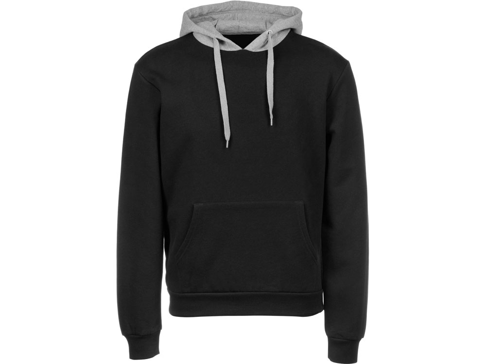 Толстовка с капюшоном Amsterdam мужская, черный/серый меланж-1