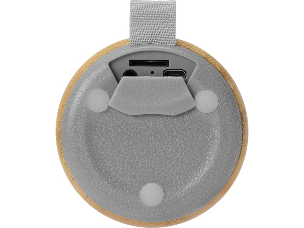 Портативная колонка из бамбука Bongo, натуральный-8