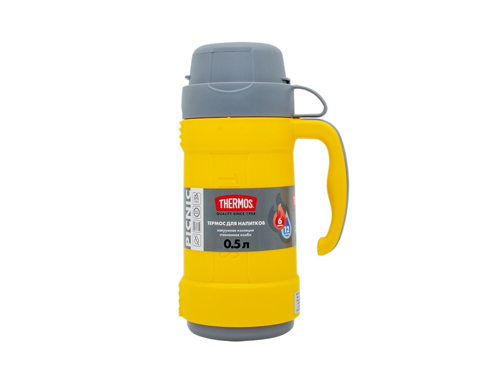 Термос со стеклянной колбой тм THERMOS PICNIC 40 Series Yellow 0,5L-0