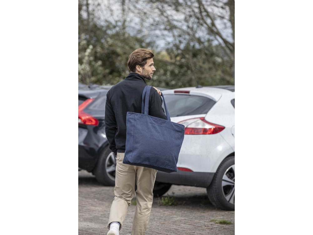 Weekender эко-сумка из переработанного материала Aware™ плотностью 500 г/м² - Джинс-4