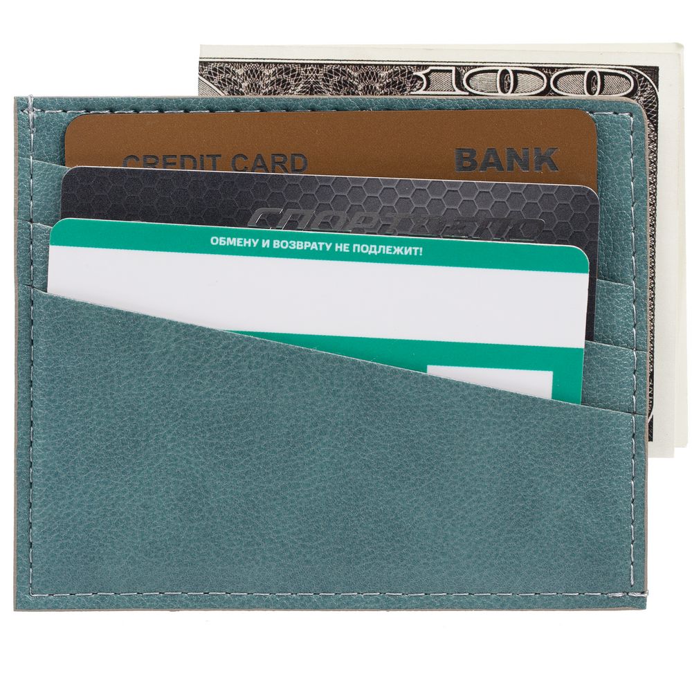 Чехол для карточек Petrus, голубой-3