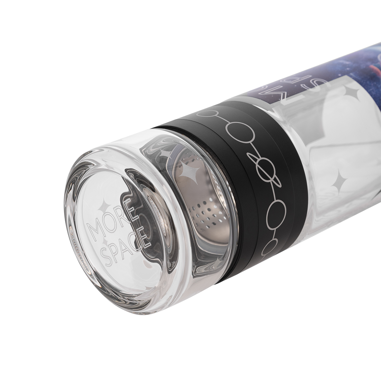 Бутылка стеклянная с двойными стенками Terso, черная-11