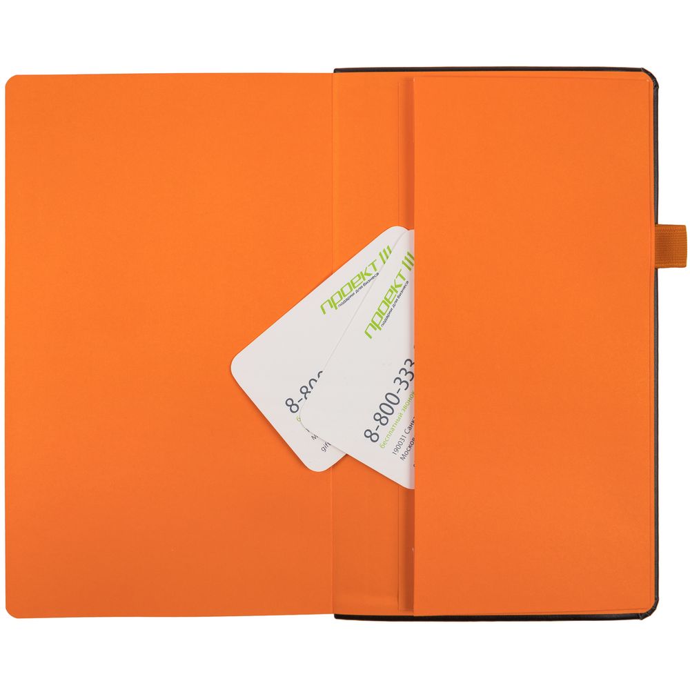 Ежедневник Ton Black, недатированный, черный с оранжевым-2