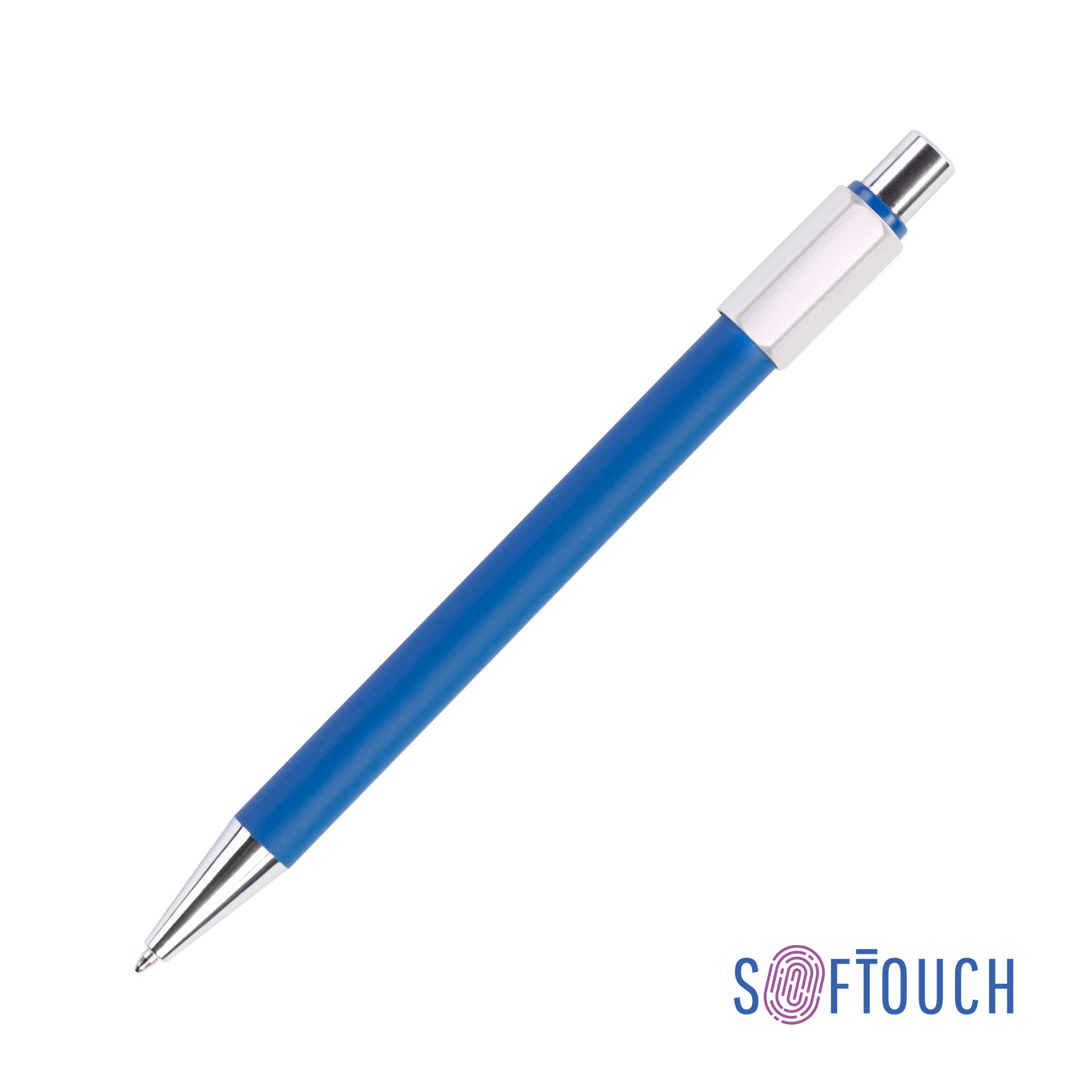 Ручка шариковая "Spin" с 6ти-гранным спиннером, покрытие soft touch-0