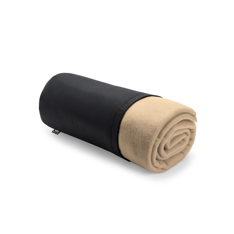 Плед KAYLA, 120x150 см, полиэстер RPET, бежевый-0