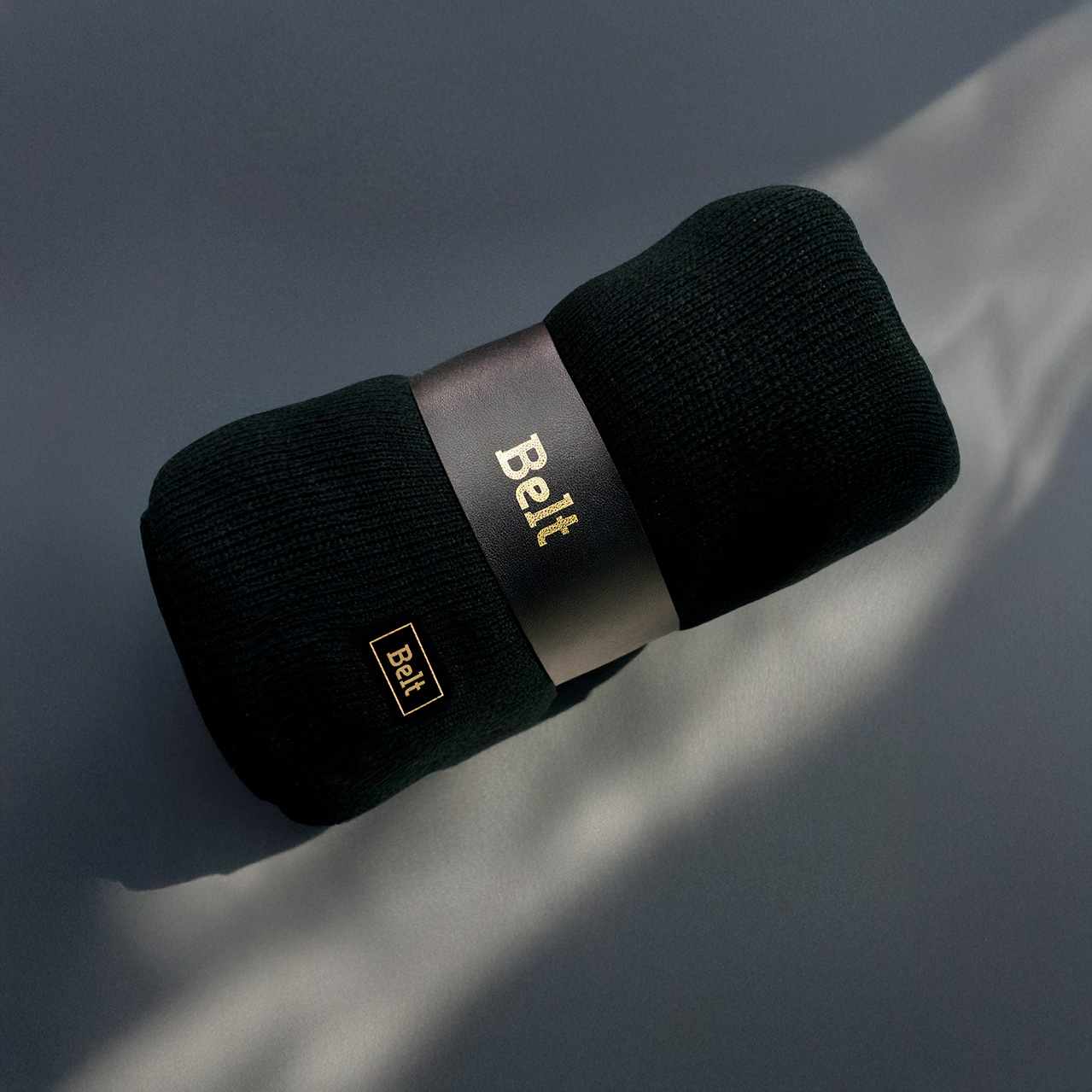 Плед  "Belt"; чёрный; 130 х 180 см; 100% акрил, с поясом, черный-5