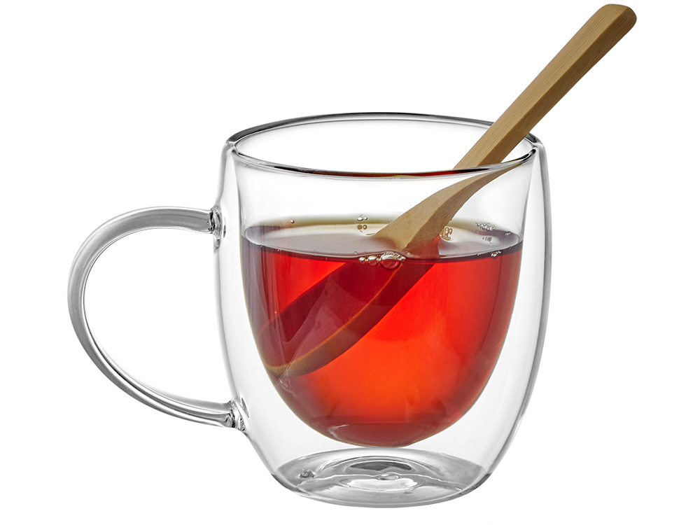 Кружка с двойными стенками на подставке с ложкой Teatrio-7