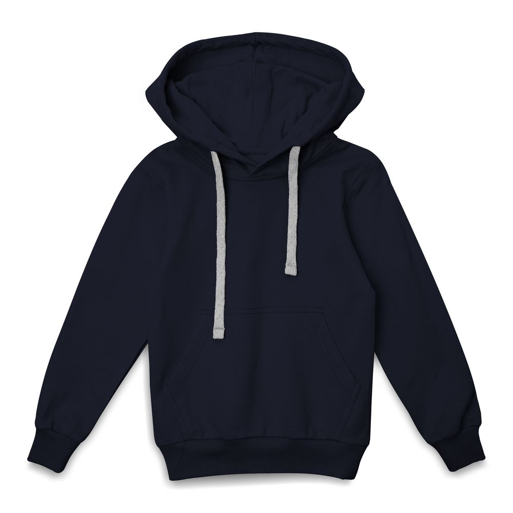 Толстовка с капюшоном детская Kirenga Kids, темно-синяя-1