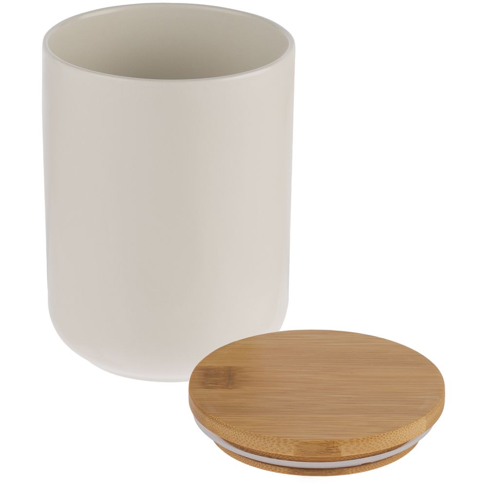 Банка для хранения Bambic с бамбуковой крышкой-1