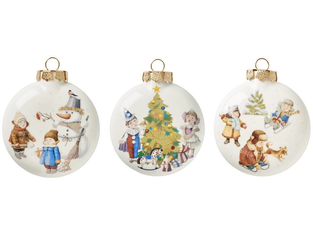 Набор новогодних игрушек, 3 шт-1