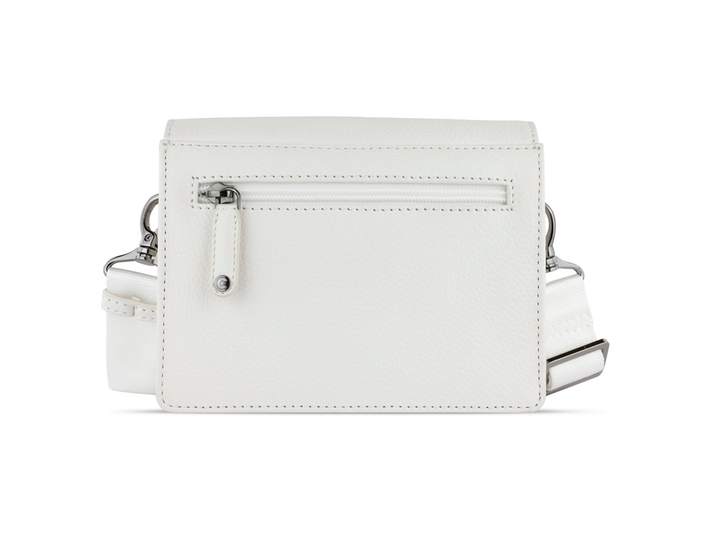 Сумка через плечо женская BUGATTI Elsa, белая, воловья кожа/полиэстер, 18,5х8,5х14,5 см-6