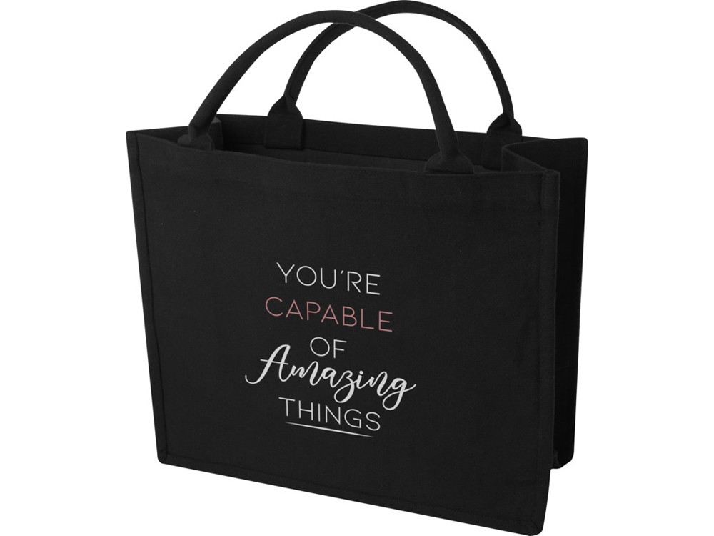 Page эко-сумка для книг из переработанного материала Aware™ плотностью 500 г/м² - Черный-5