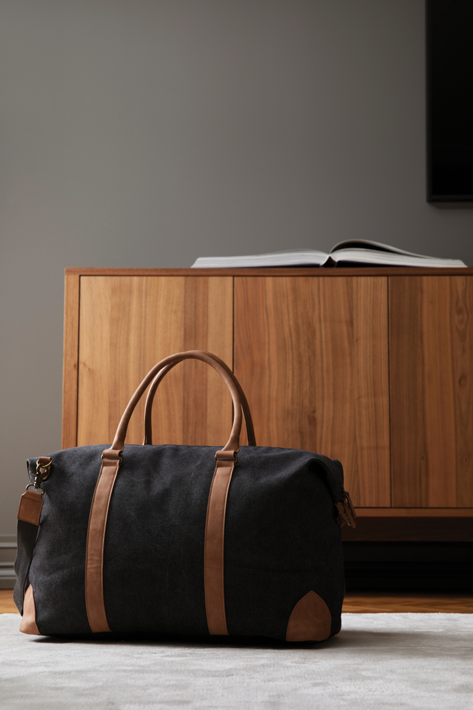 Дорожная сумка VINGA Bosler из канваса черная-3