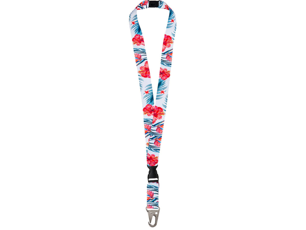 Ланъярд 2,5 см под сублимацию с большим карабином, межуровневым замком и замком обрыва-1