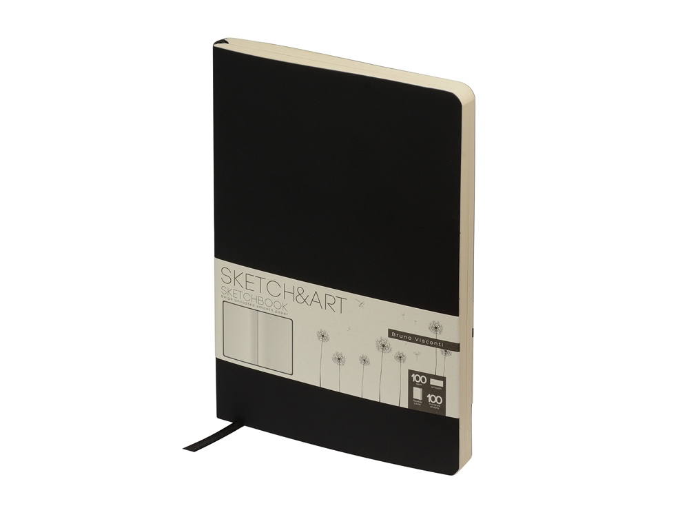 Скетчбук Sketch & Art в мягком переплете 140х210 мм, 100 л. бежевой бумаги 100 гр., черный-0