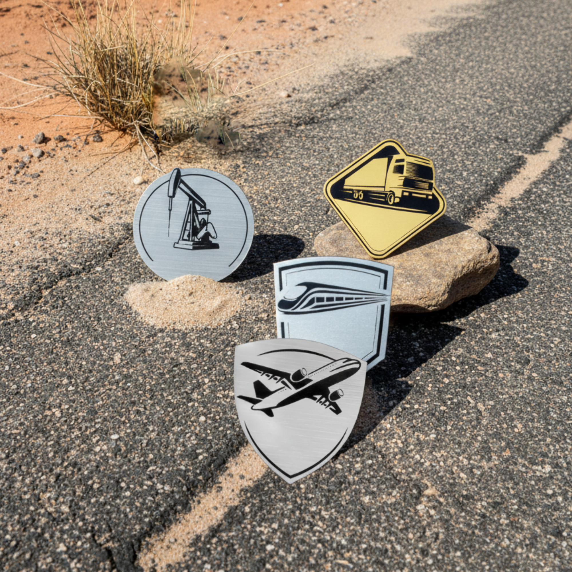 Шильд-наклейка самолет, Серебристый-2