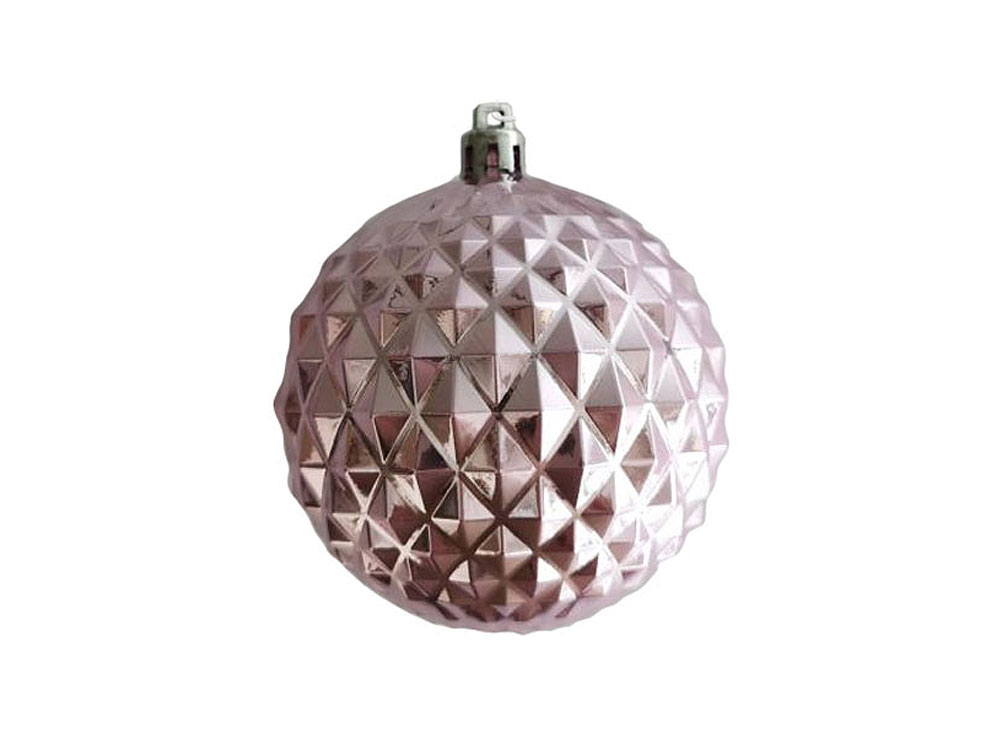 Новогоднее подвесное украшение из полистирола / 8x8x8см, розовый-0