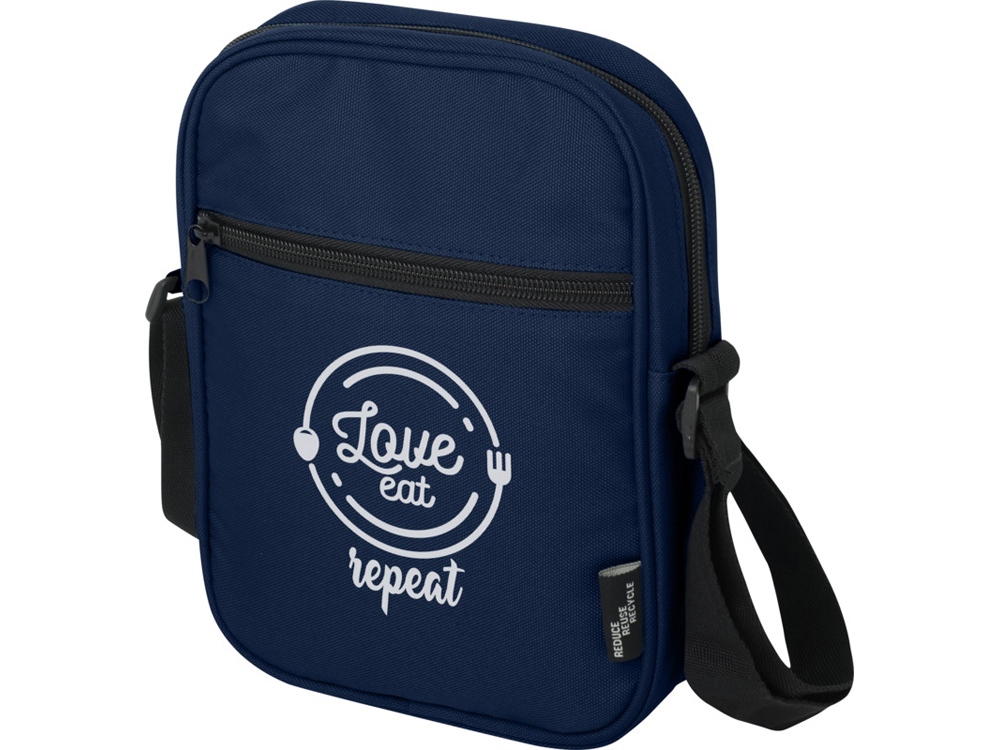 Byron сумка через плечо из переработанных материалов по стандарту GRS объемом 2 л - Нейви-4