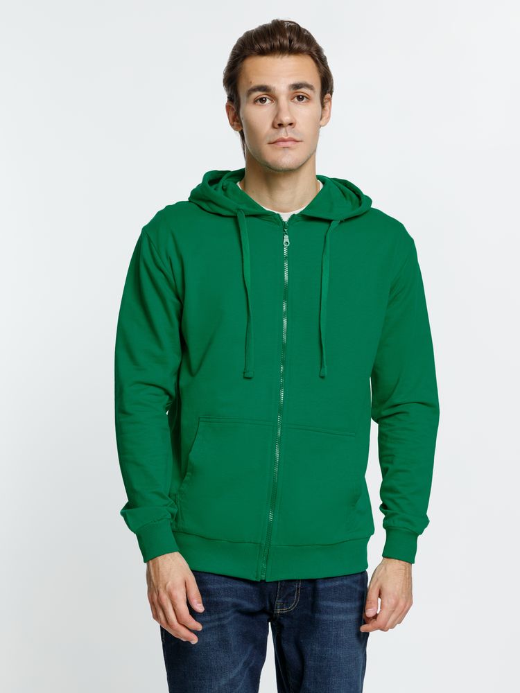 Толстовка на молнии с капюшоном Siverga 2.0, зеленая-7
