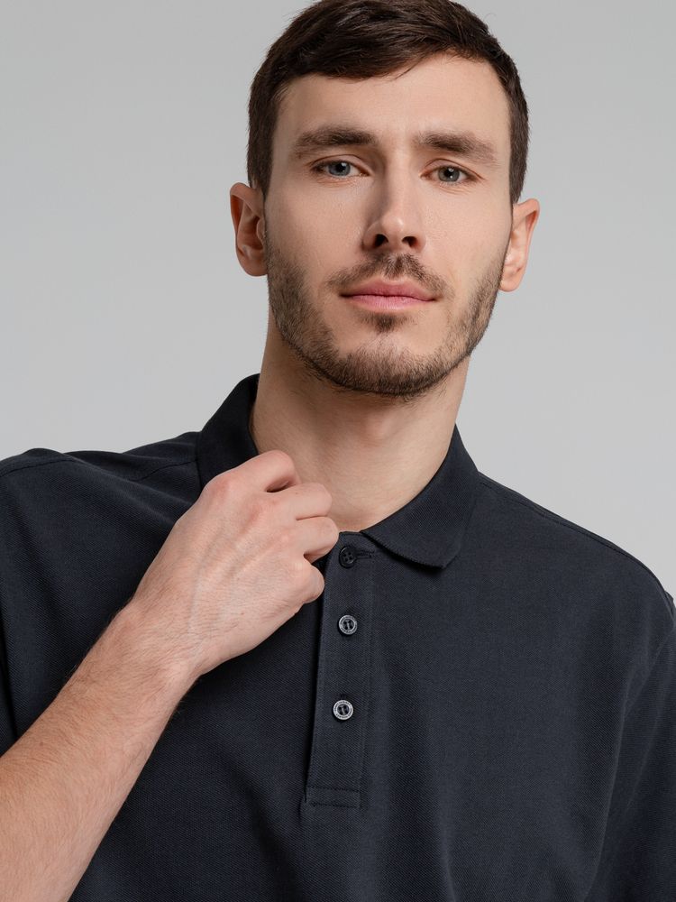 Рубашка поло мужская Neptune, темно-синяя-4