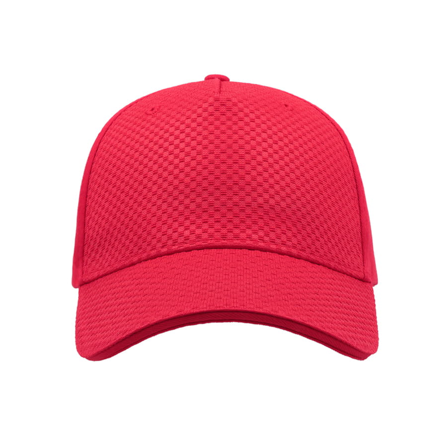 Бейсболка GEAR, 5 клиньев, застежка на липучке, красный-3